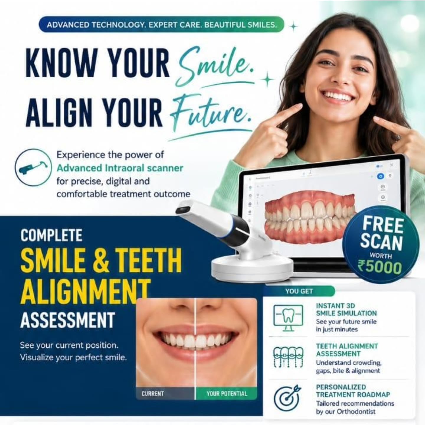 ✨ Know Your Smile. Align Your Future. ✨

See your current smile — and your perfect one — in just minutes! 🦷

🔬 FREE Intraoral Scan worth ₹5000

📊 Complete Oral Health Report worth ₹2499 — Complimentary
👩‍⚕️ Free Expert Advice from our Orthodontist

What you get:
✅ Instant 3D Smile Simulation
✅ Teeth Alignment Assessment
✅ Cavity, Gum & Bite Analysis
✅ Personalized Treatment Roadmap
💚 100% Digital & Paperless | Quick | Safe | Accurate

📍 Tara's Dental & Aesthetic Center, Velachery, Chennai

📞 Call / WhatsApp: 63740 76545

⚡ Limited Slots — Book yours today!