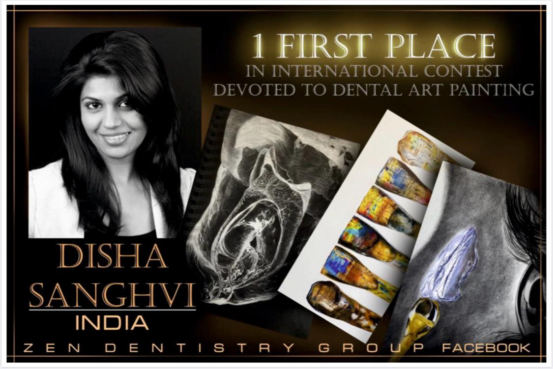 Dr. Disha Sanghvi award and recognition display