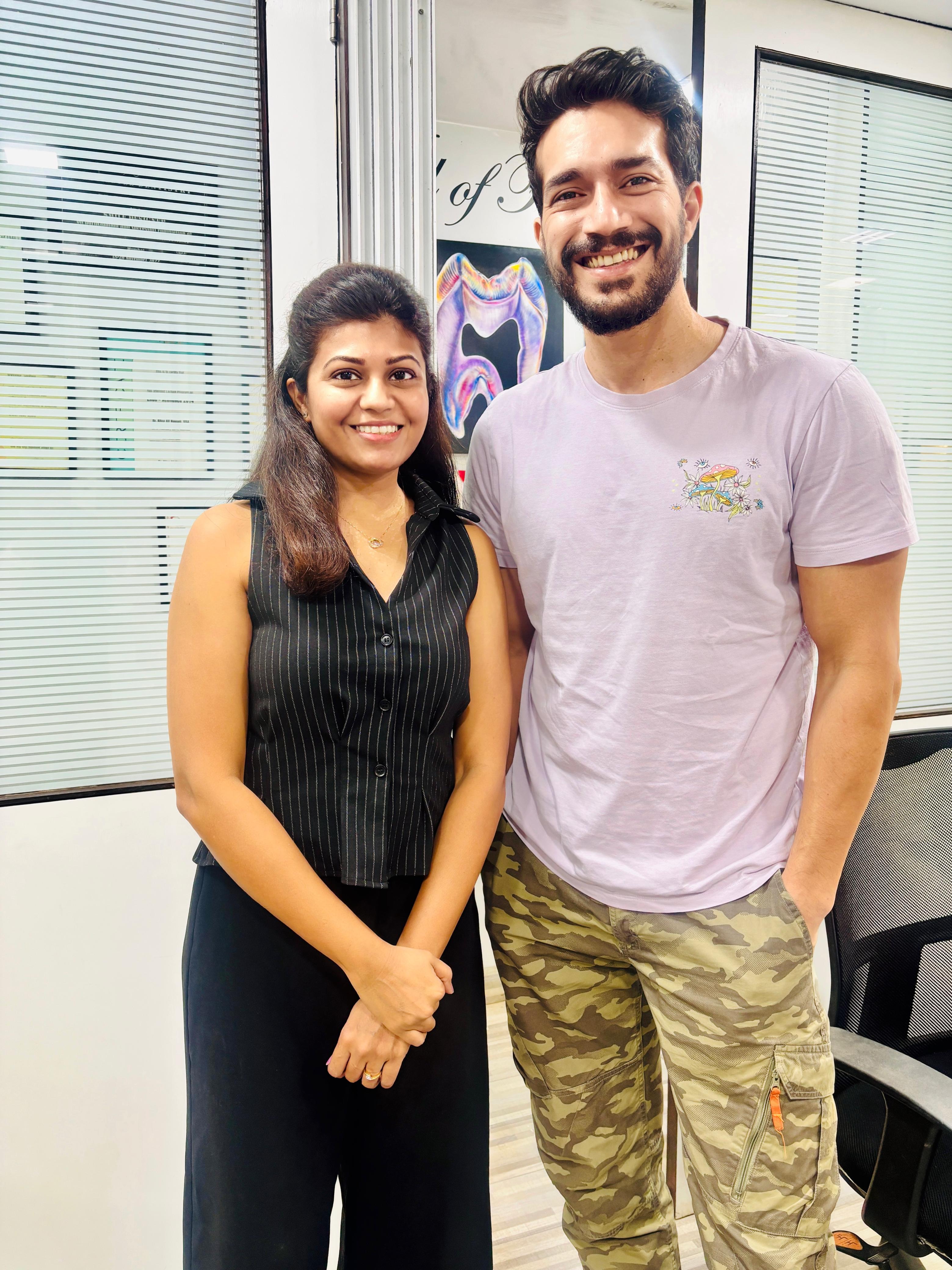 Dr. Disha Sanghvi with a patient at InstaSmiles Dental