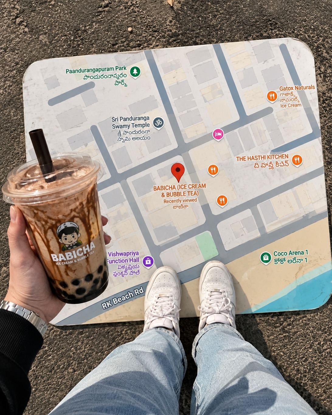 The location is set. 🧋📍
Now all that’s left is to follow the craving! 👀❤️

Your favourite bubble tea stop is right here — BABICHA Ice Cream & Bubble Tea. 
📍 Find us on RK Beach Road, Visakhapatnam
🧋 Grab your favourite bubble tea
🍦 Stay for the ice cream
😋 Leave with a better mood!

Save this post. Send it to your bubble tea buddy. And come find us! 🧋❤️

#Babicha #BabichaVizag #BubbleTeaVizag #VizagFoodies #Visakhapatnam