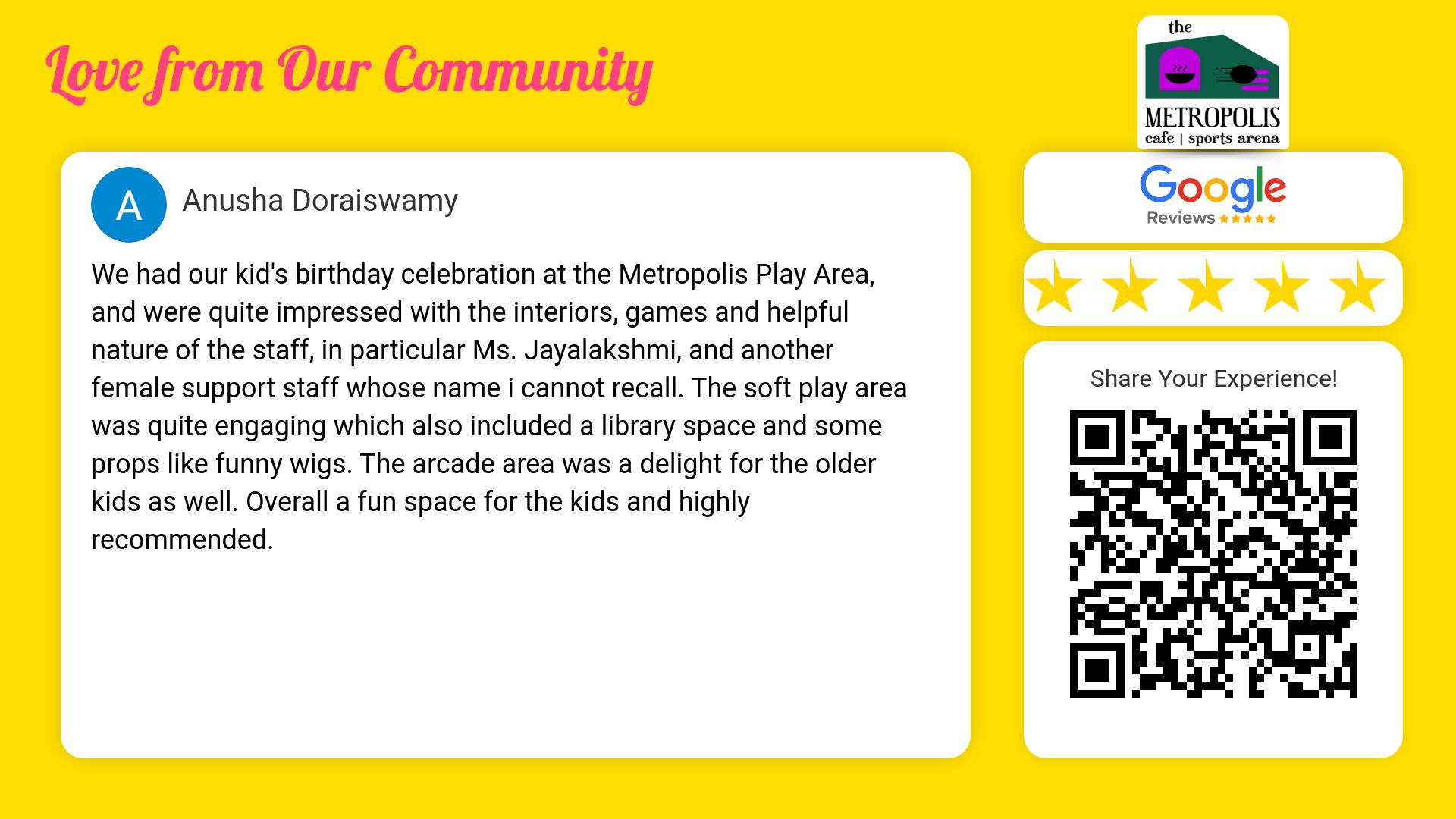 Review image for Anusha Doraiswamy