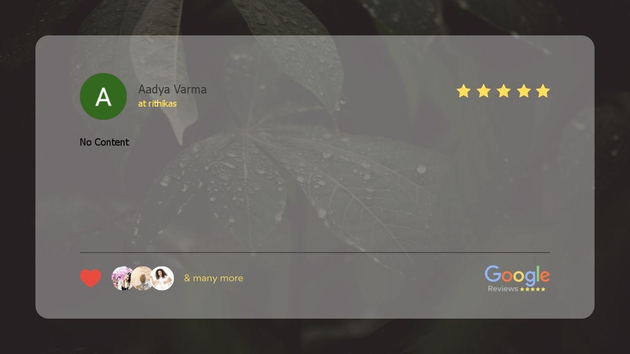 Review image for Aadya Varma